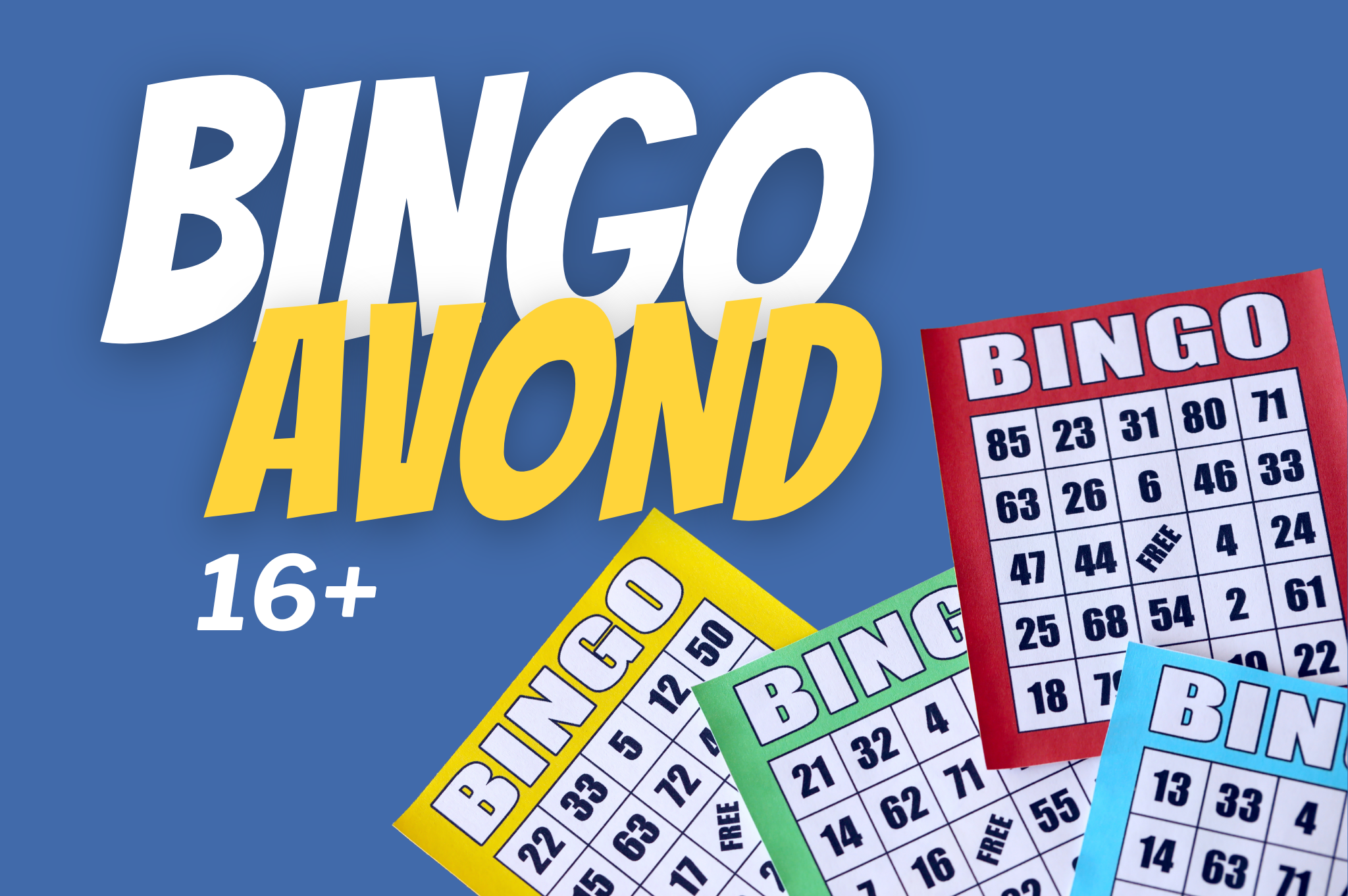 Aanmelden Bingo avond op 20 maart (vanaf 16 jaar)