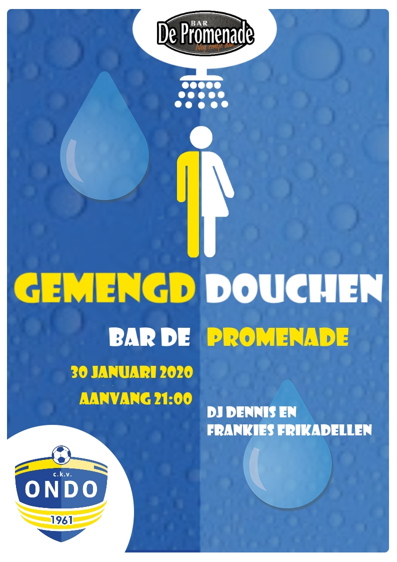 Uitnodiging Gemengd Douchen in de Prom CKV ONDO